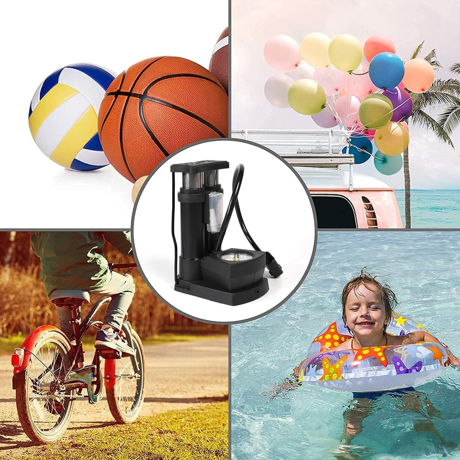 0533 Portable Mini Bike Pump/Cycle Pump Foot Activated with Gauge Floor Bicycle Pump & Cycle Pump DeoDap 0533 Portable Mini Bike Pump/Cycle Pump Foot Activated with Gauge Floor Bicycle Pump & Cycle Pump DeoDap